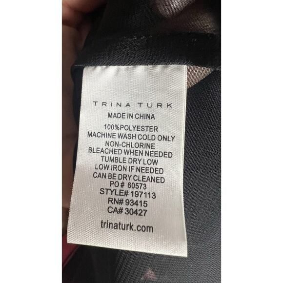 Trina Turk Mouvedre Geometric Colorful Kimono Sleeve Boho Blouse Size XS/S NEW - Picture 8 of 9